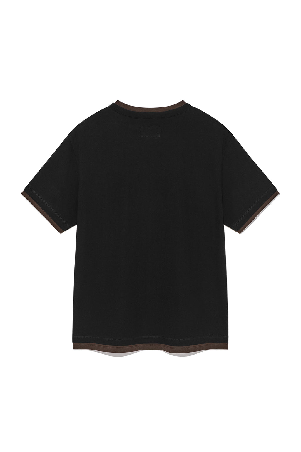 [matinkim] COLOR POINT LAYERED TOP FOR MEN IN BLACK