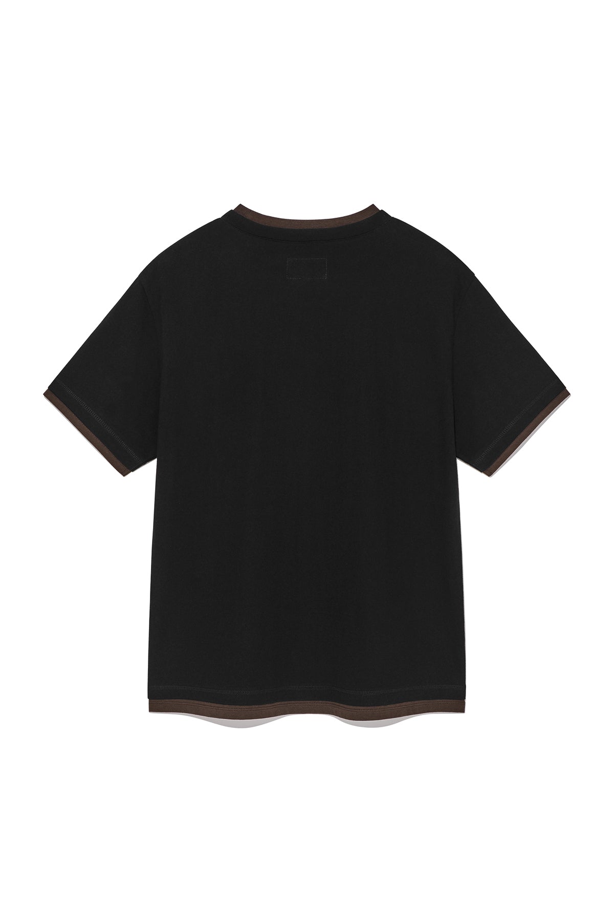 [matinkim] COLOR POINT LAYERED TOP FOR MEN IN BLACK