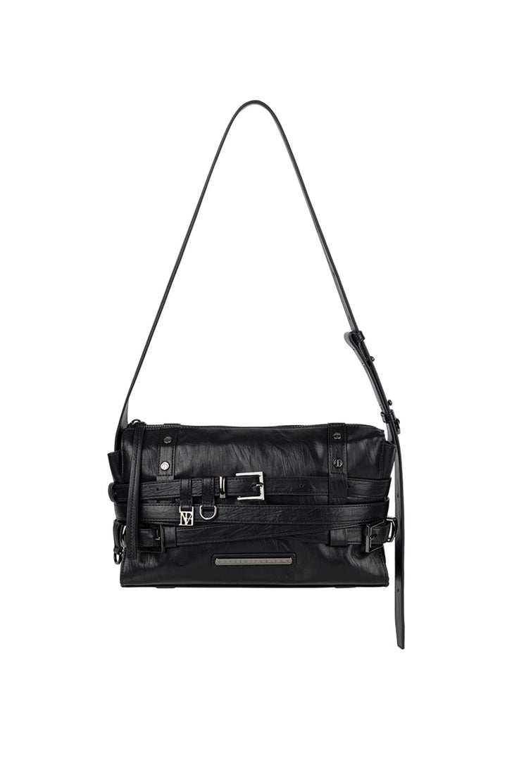 Treemingbird Multi-Belted Mini Shoulder Bag Black