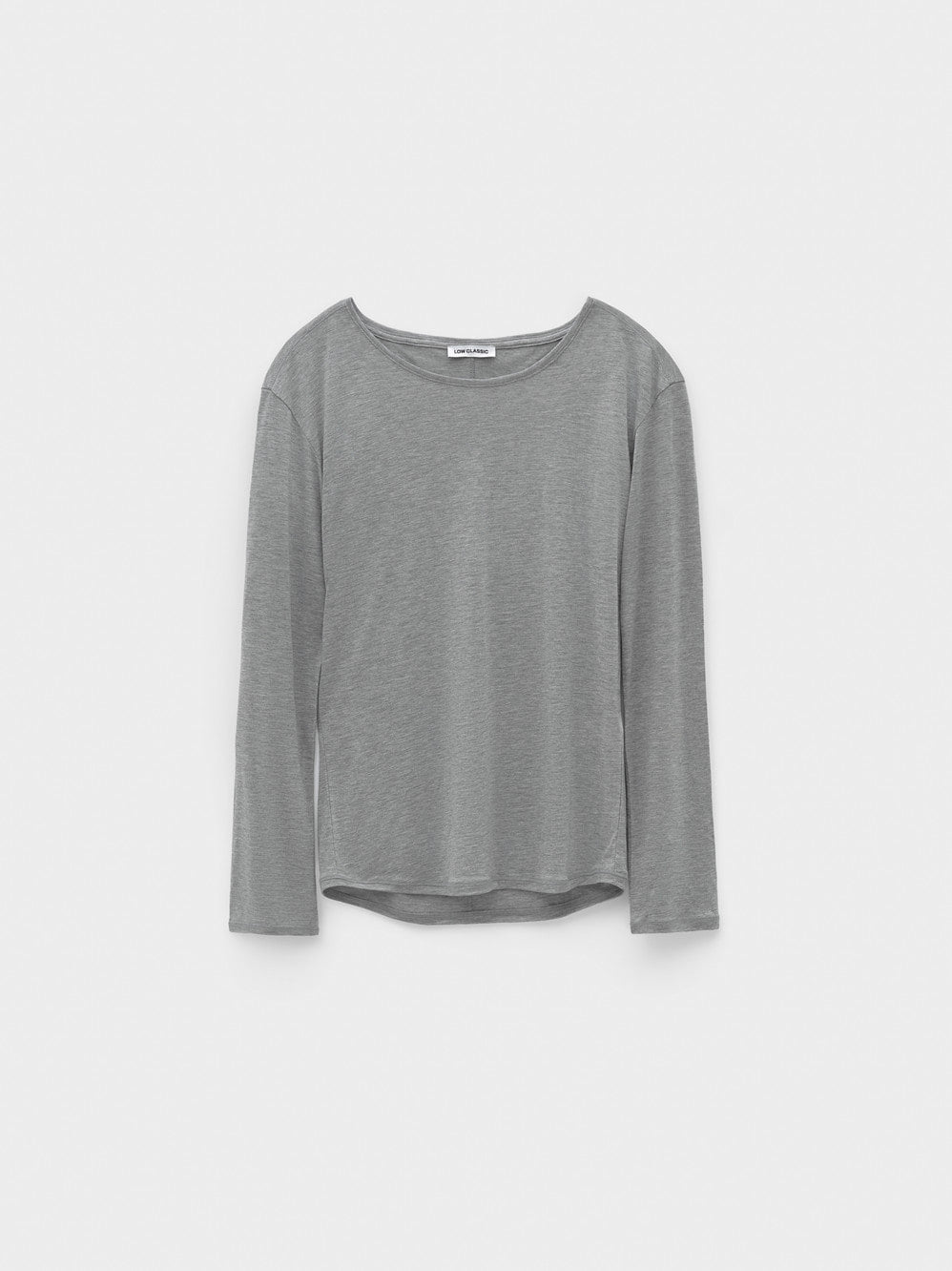 [Low Classic] Sheer Long Sleeve T-Shirt_Melange Grey