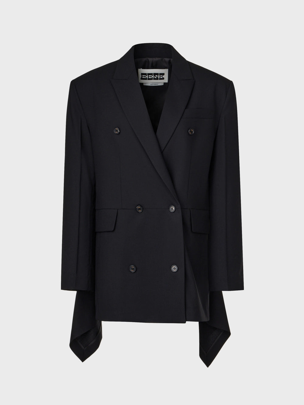 EENK Back Drape Layered Jacket - Black