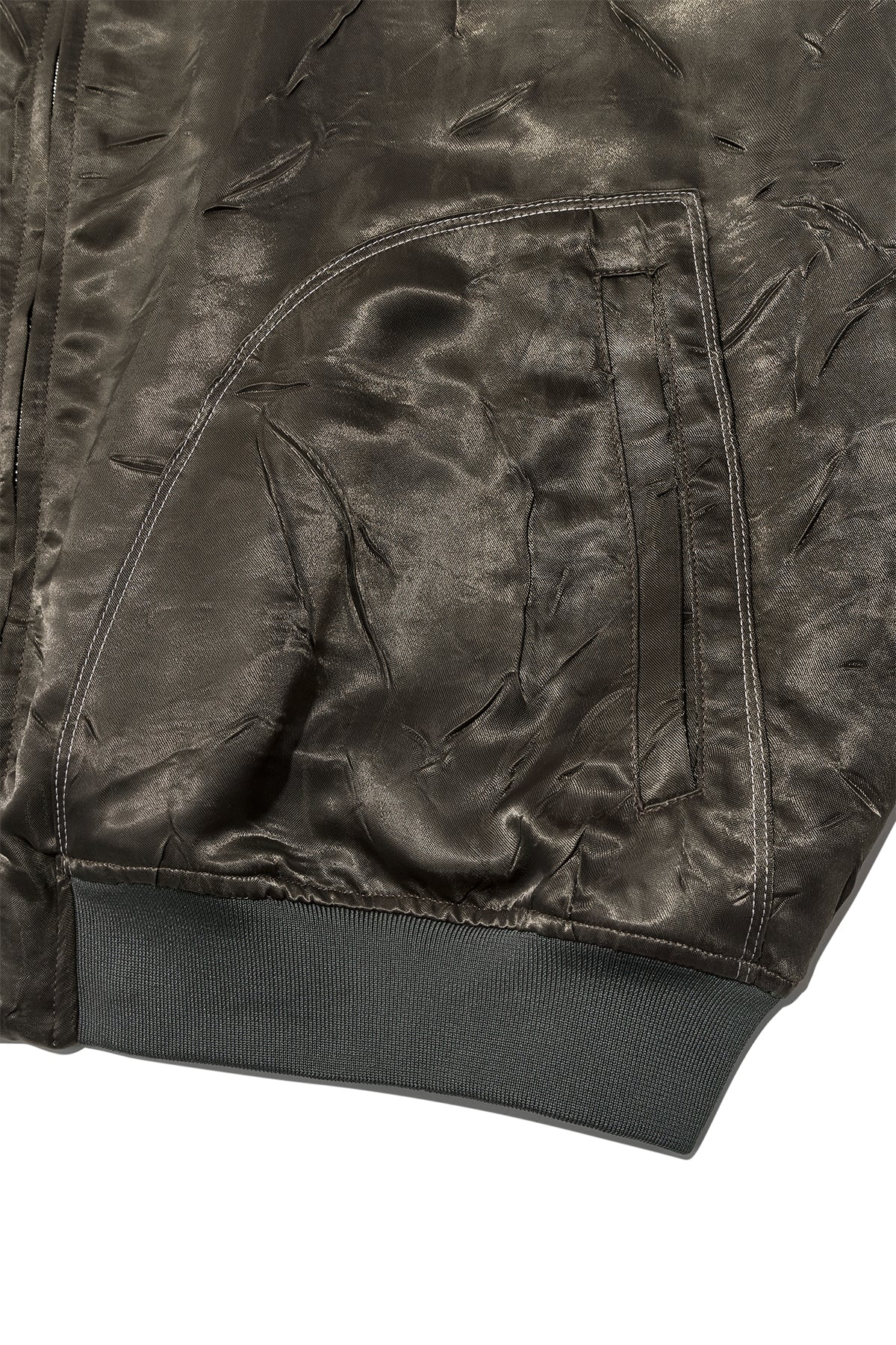 [matinkim] BACK LOGO CRINKLE BLOUSON FOR MEN IN KHAKI