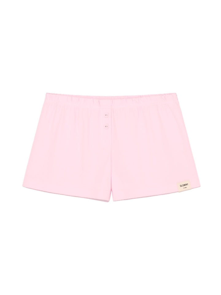 GLOWNY Button Fly Mini Shorts (Pink)