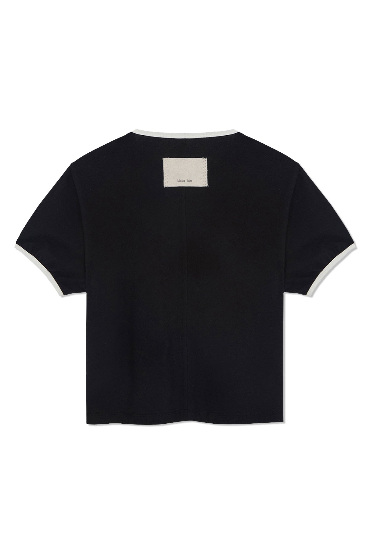 [matinkim] STUD LOGO RINGER TOP IN BLACK