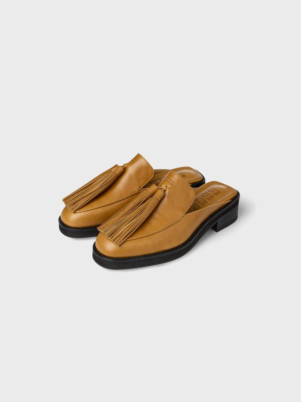 EENK Tassel Leather Mules - Camel