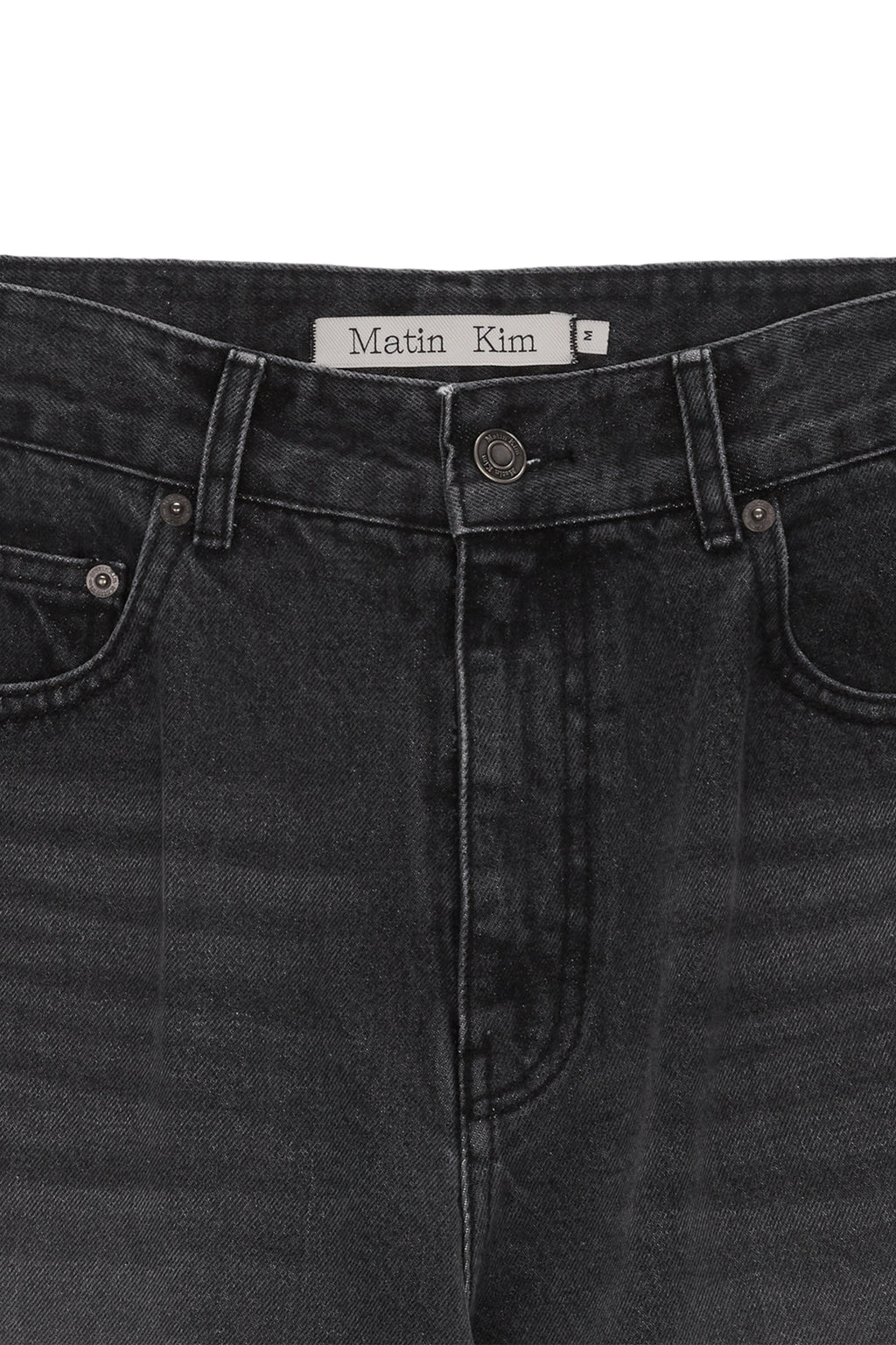 [matinkim] SIDE WASHED DENIM PANTS IN BLACK