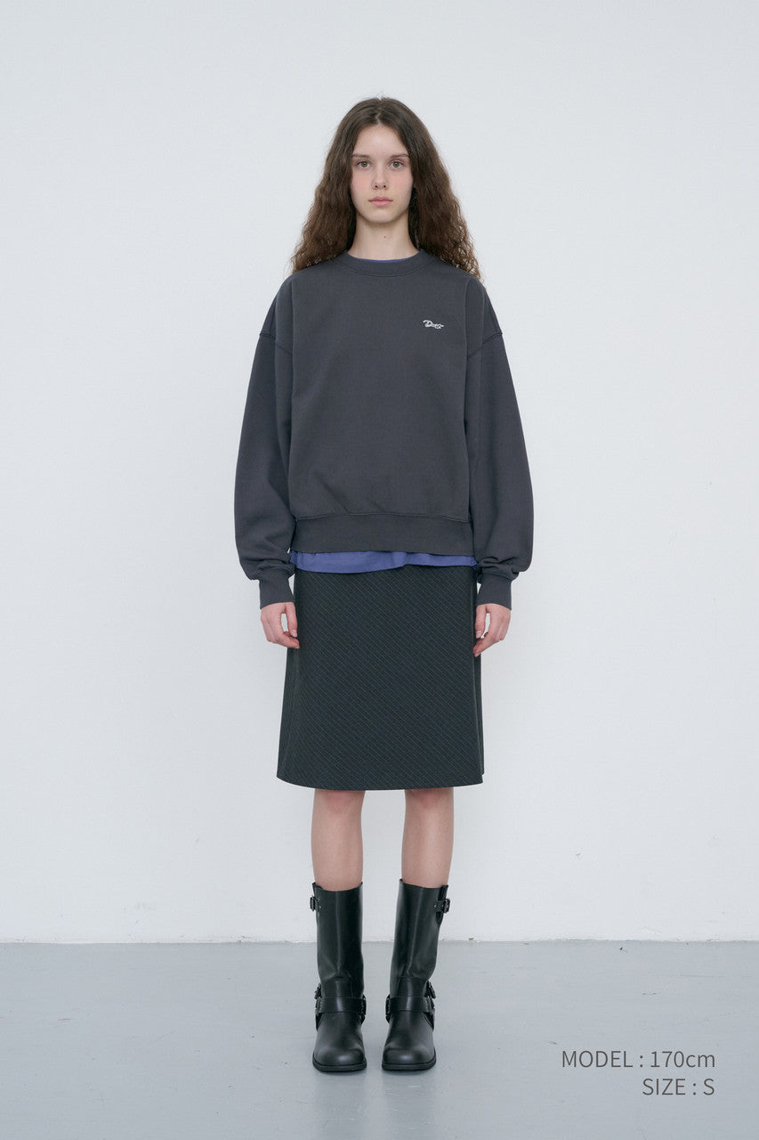 Dunst Unisex Garment Dyed Sweatshirt Washed Black