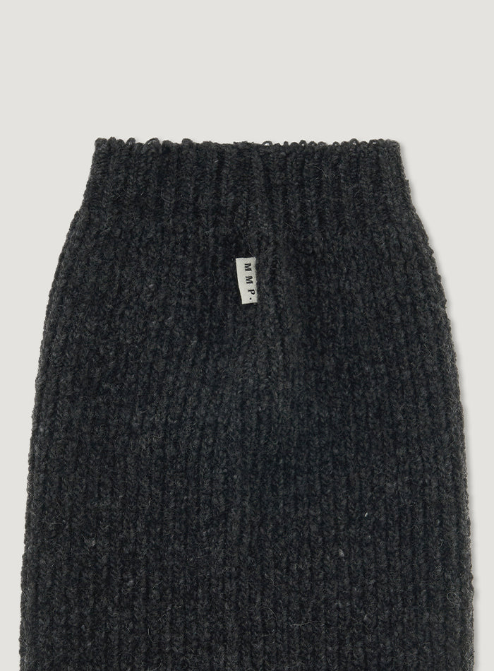 Mango Maniplease Wool Leg Warmer Charcoal