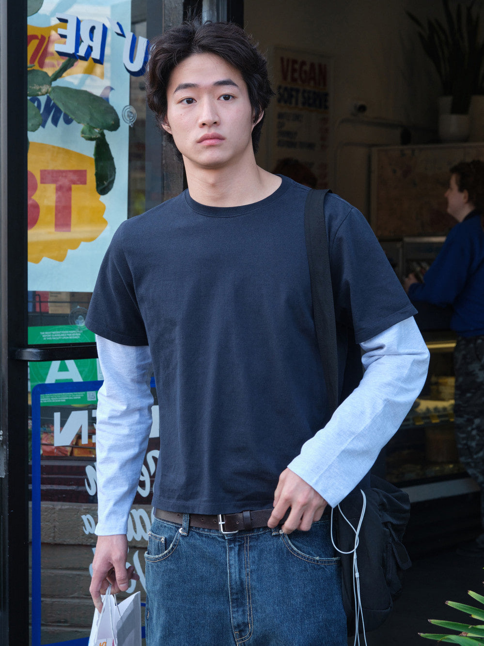 Low Classic Lc Layered Tee Navy