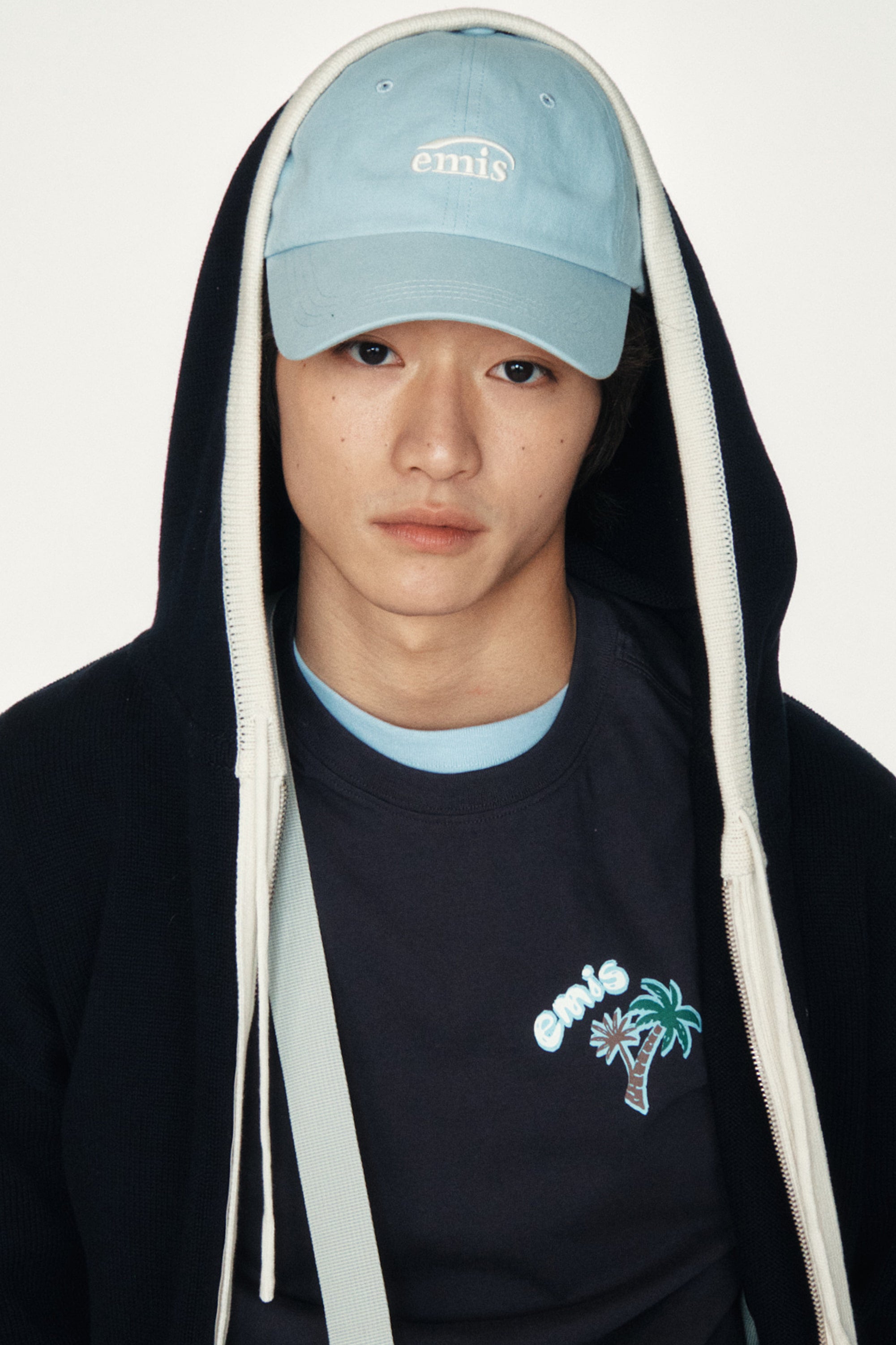 Emis Small Logo Ball Cap-Pastel Blue