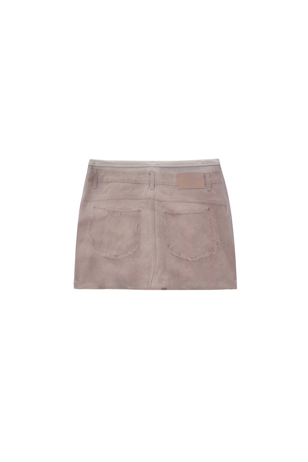 Matinkim Denim Printed Jersey Mini Skirt IN Beige