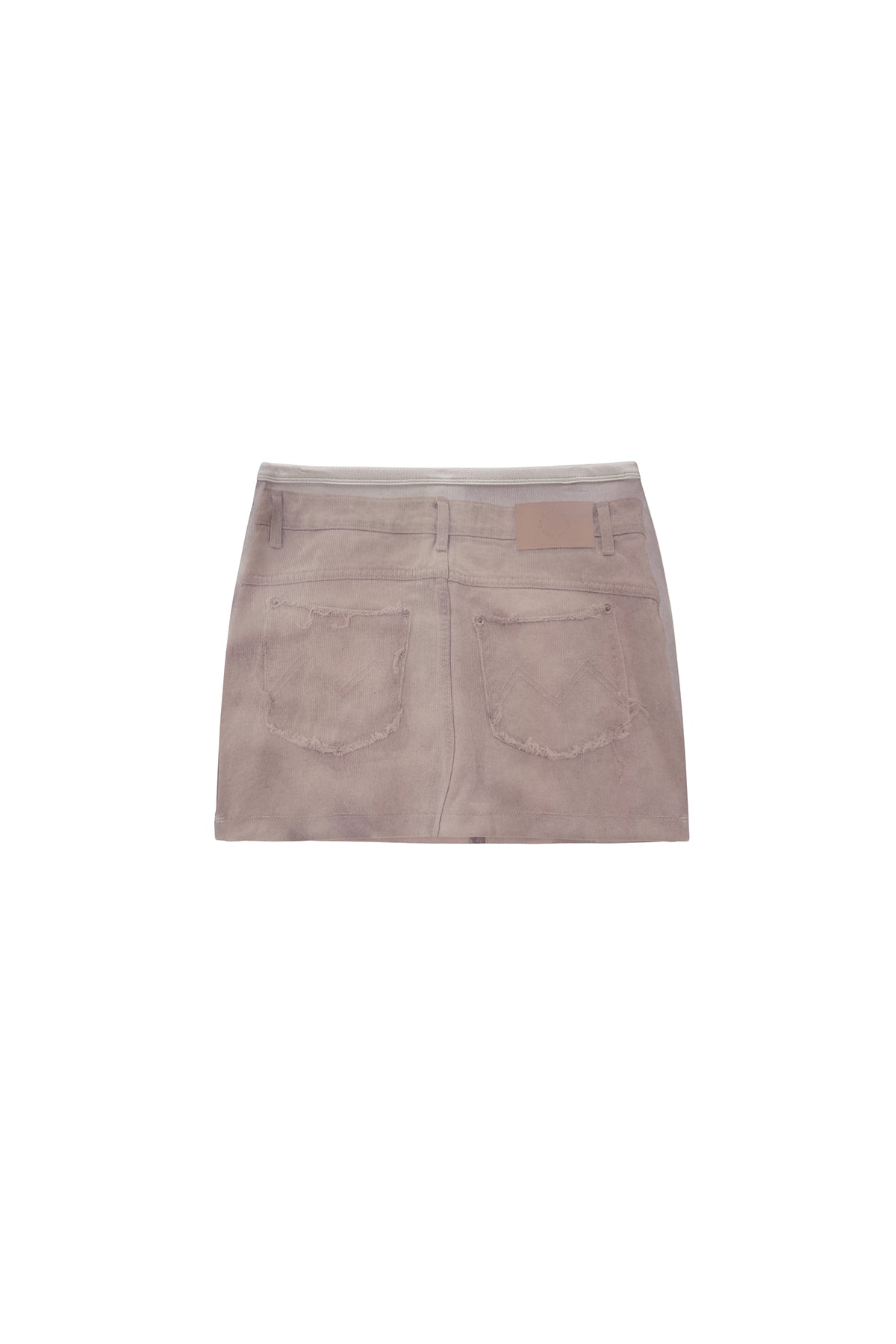 Matinkim Denim Printed Jersey Mini Skirt IN Beige