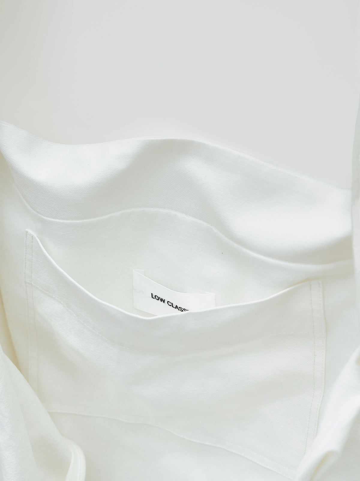 Low Classic Soft Structure Big Cotton Bag White