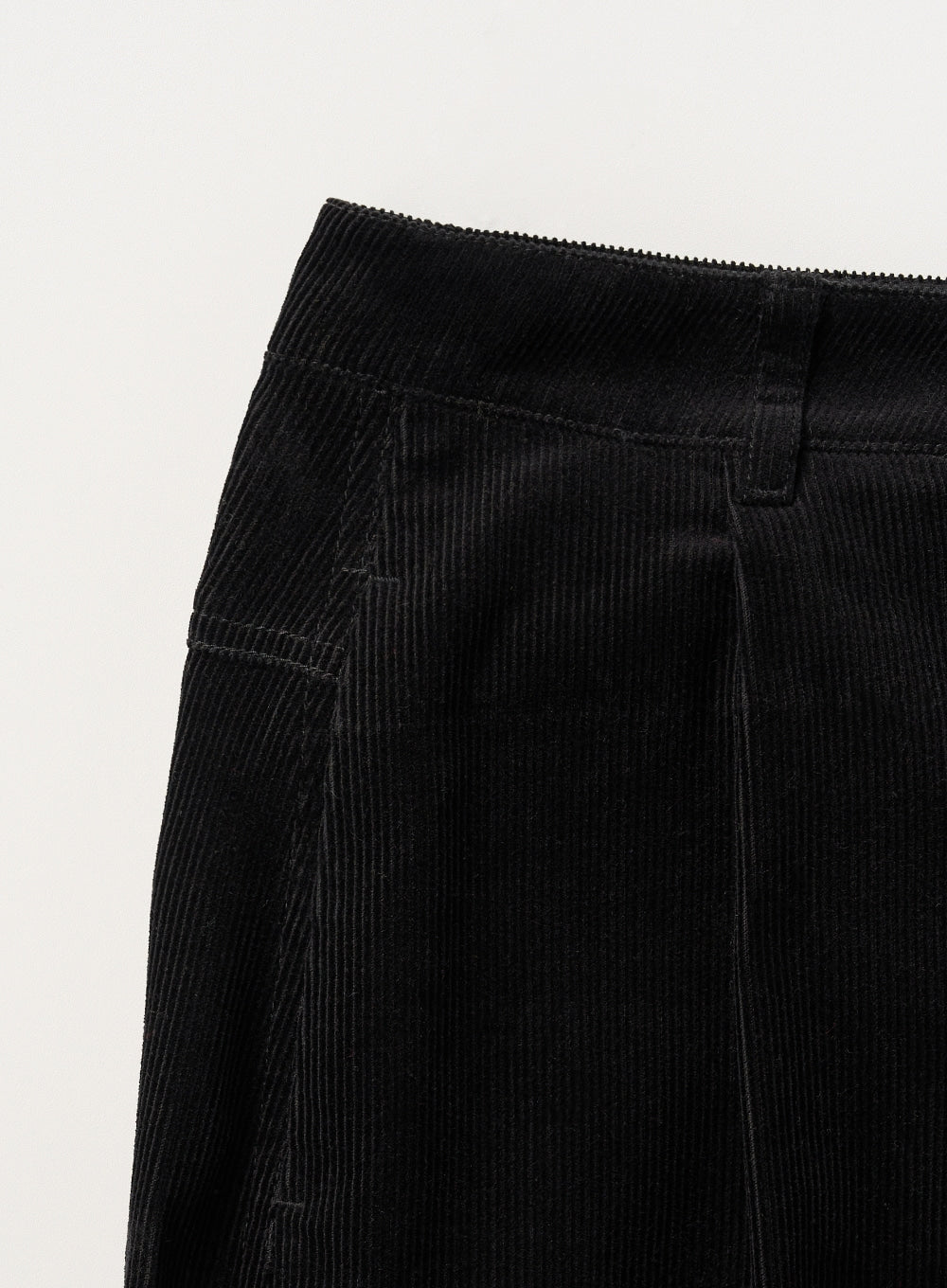 [satur] (W) Corduroy Long Skirt - Black