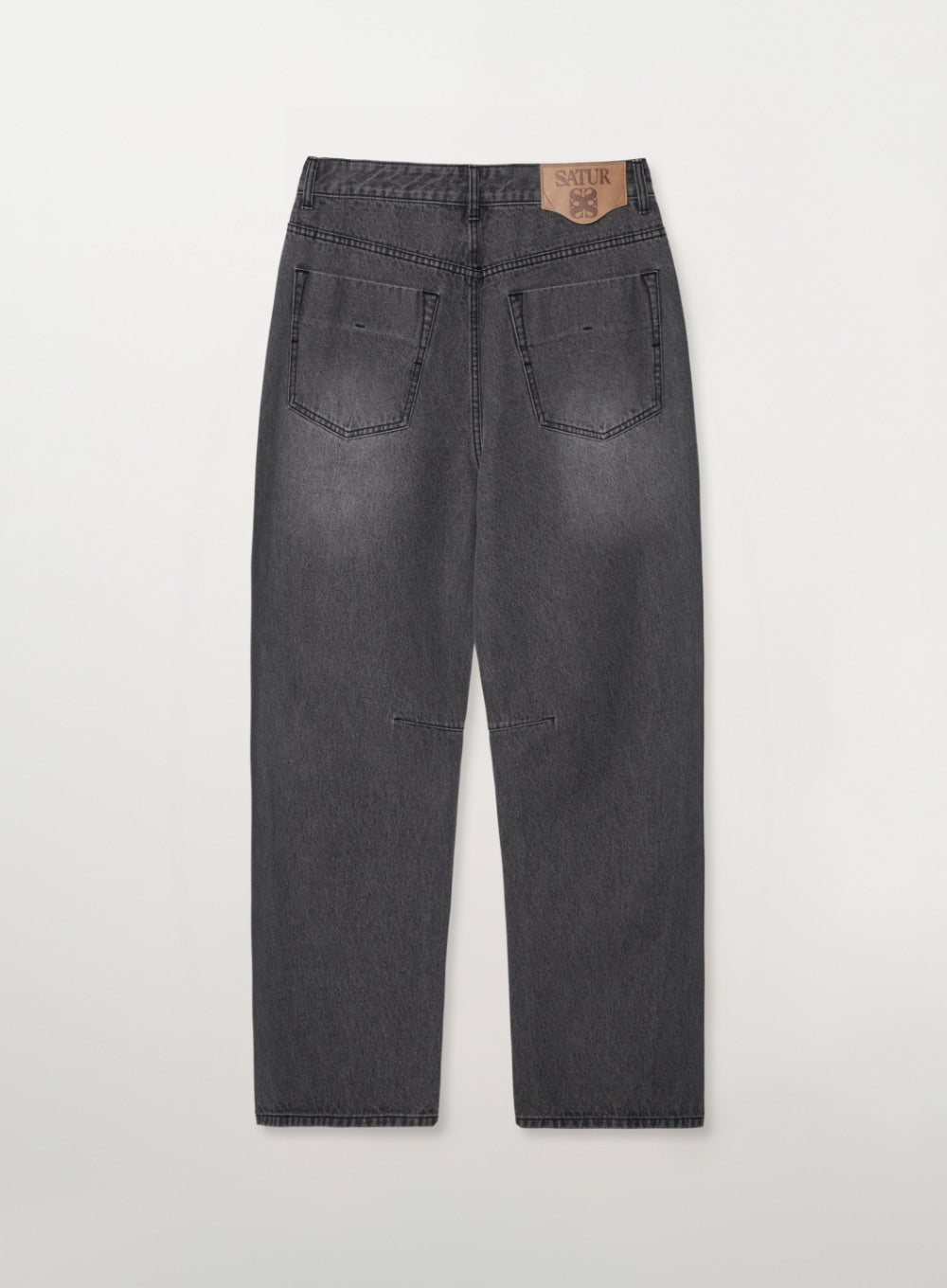 Satur Round Color Denim Pants - Gray