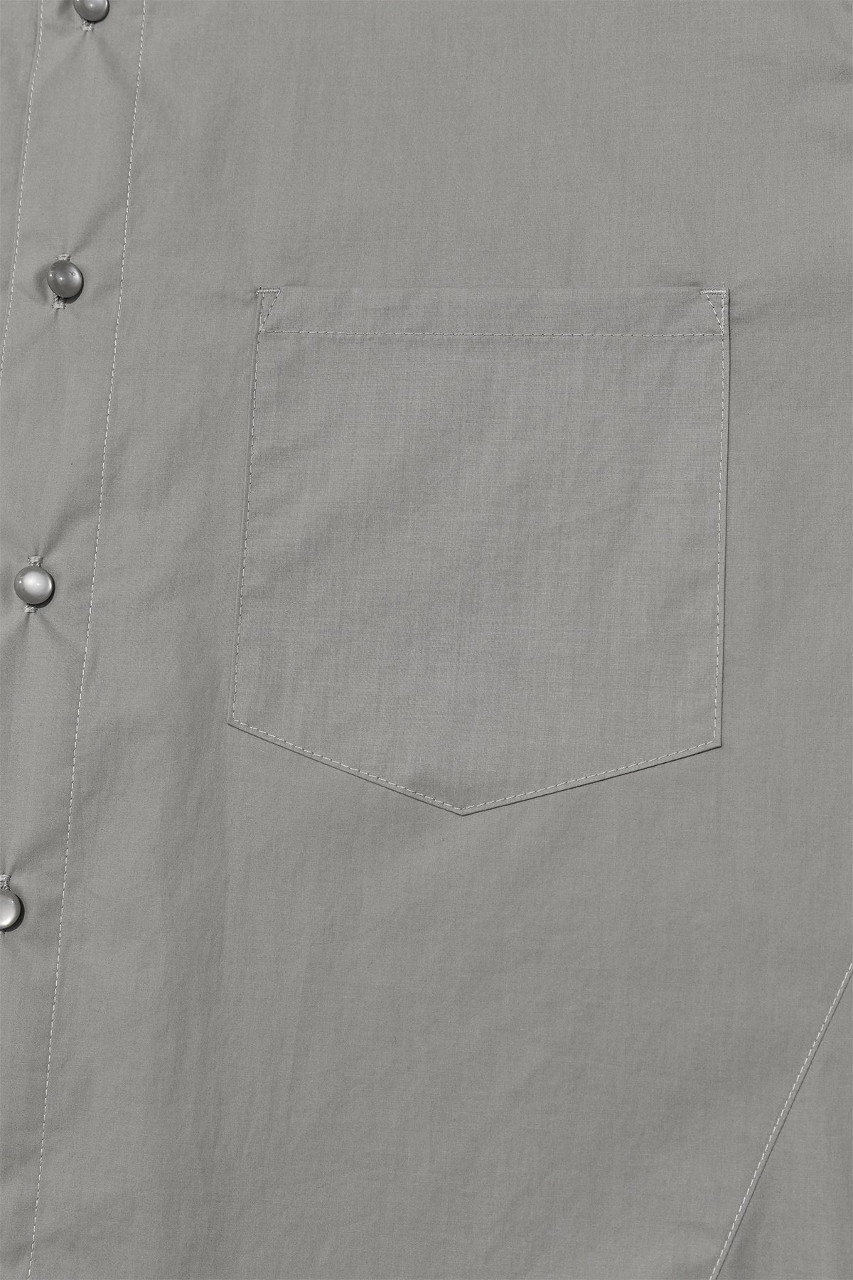 [matinkim] STITCH POINT LAYERED SHIRT FOR MEN IN KHAKI GREY