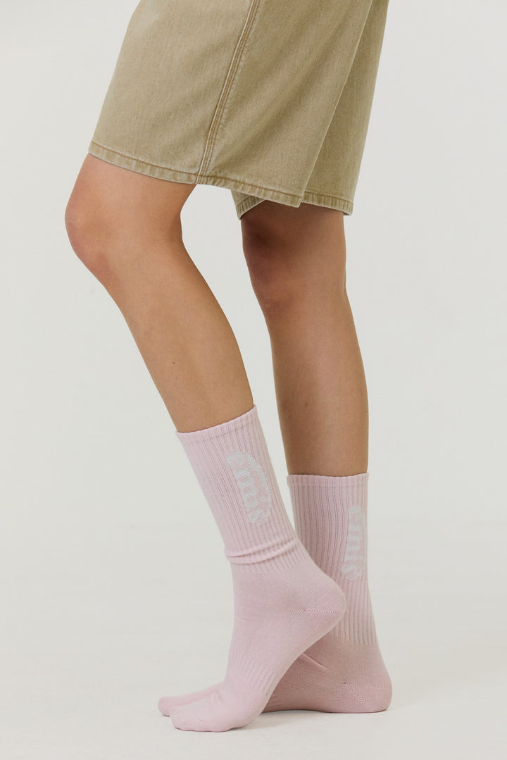 EMIS New Logo Jacquard Socks-Pink