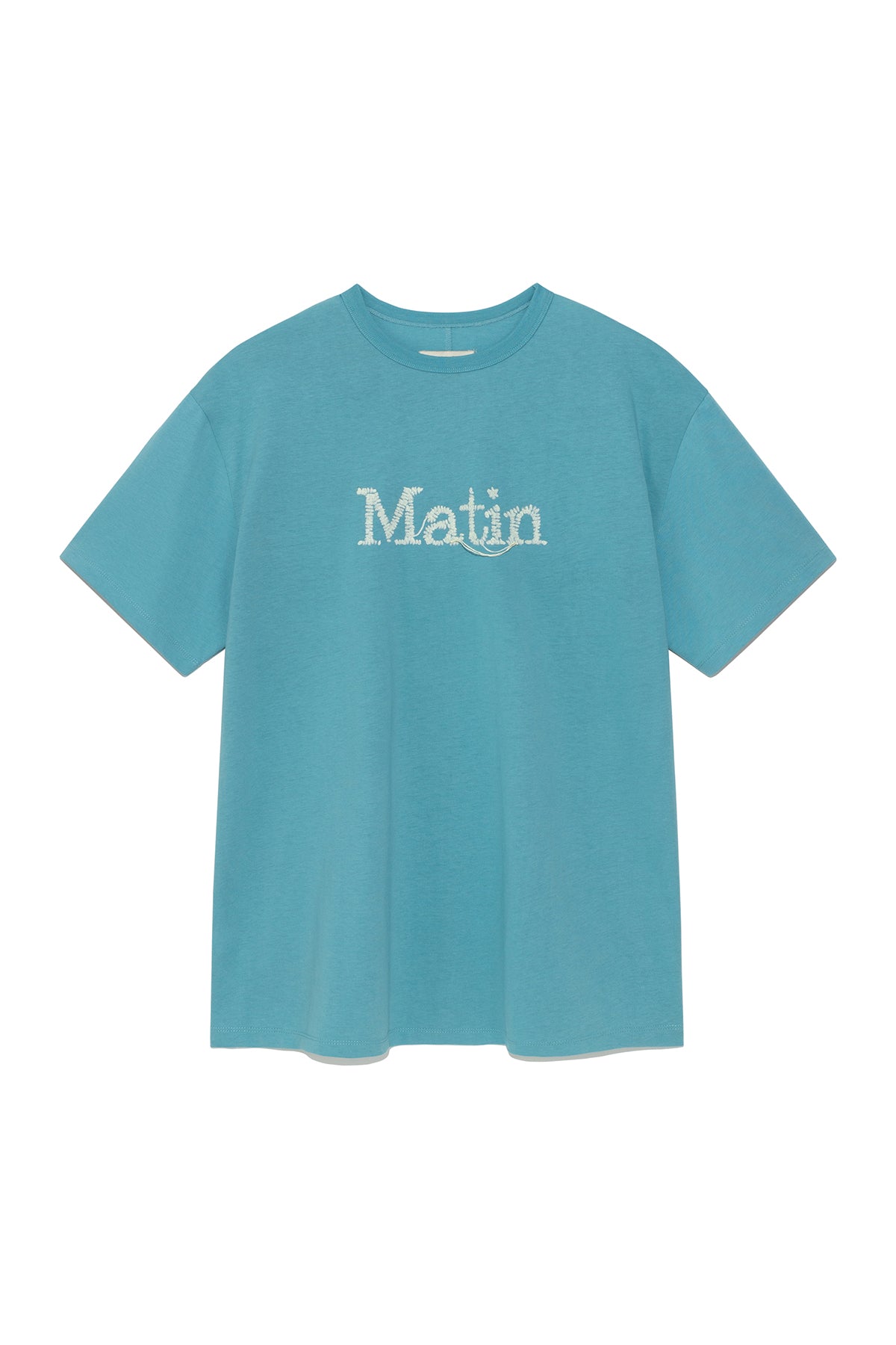 Matinkim Stitch Printing Detail Oversize Top IN Turquoise Blue