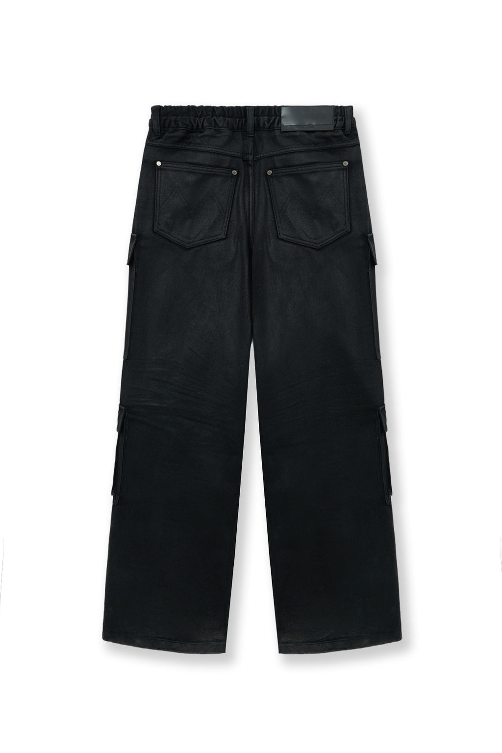 [matinkim] COATING CARGO DENIM PANTS IN BLACK
