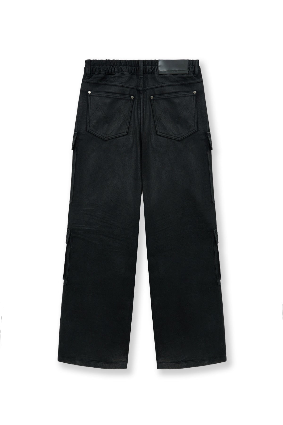 [matinkim] COATING CARGO DENIM PANTS IN BLACK