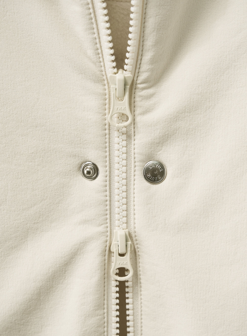 [satur] Teo Nylon Fleece Hood Jacket - Cream