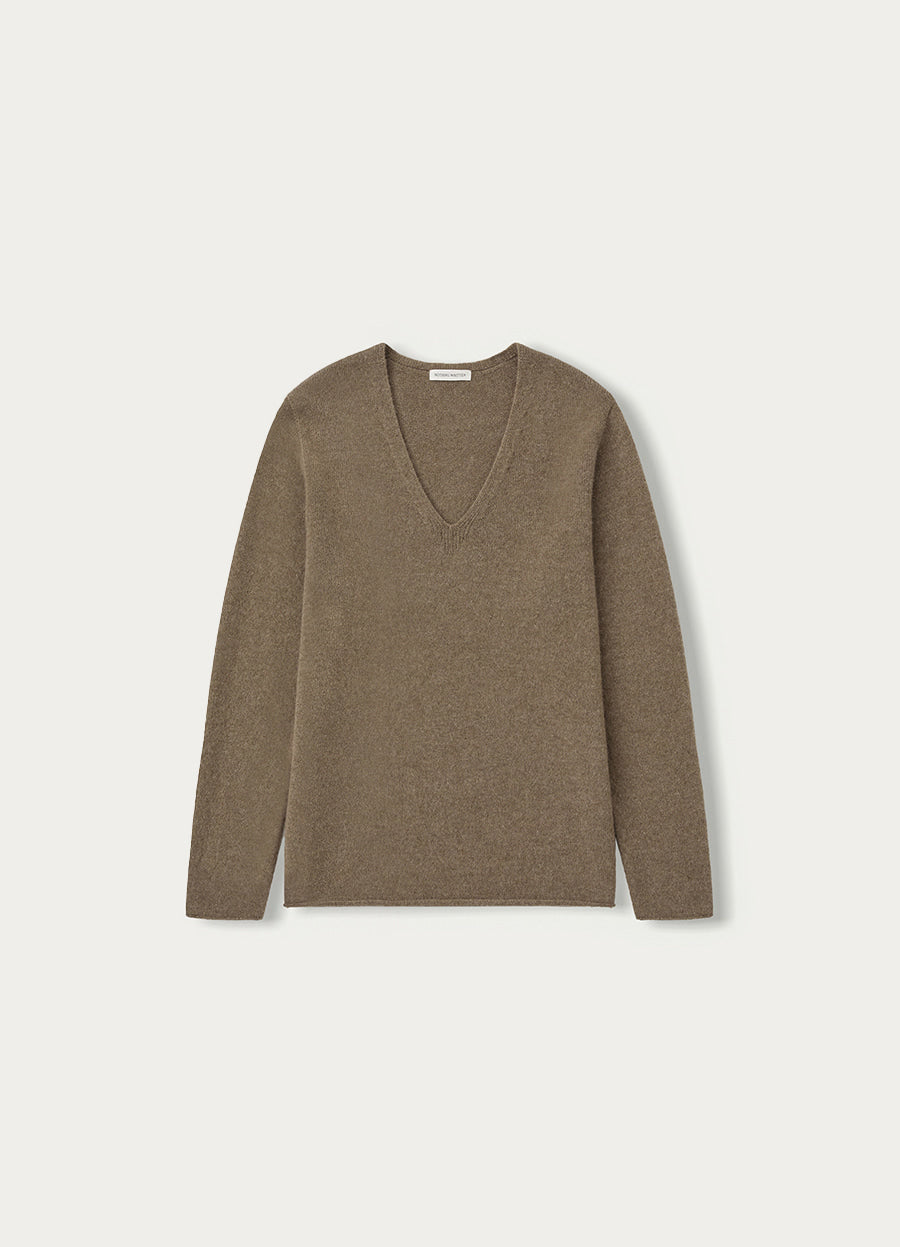 Nothing Written Runa v-neck pullover (Walnut taupe)