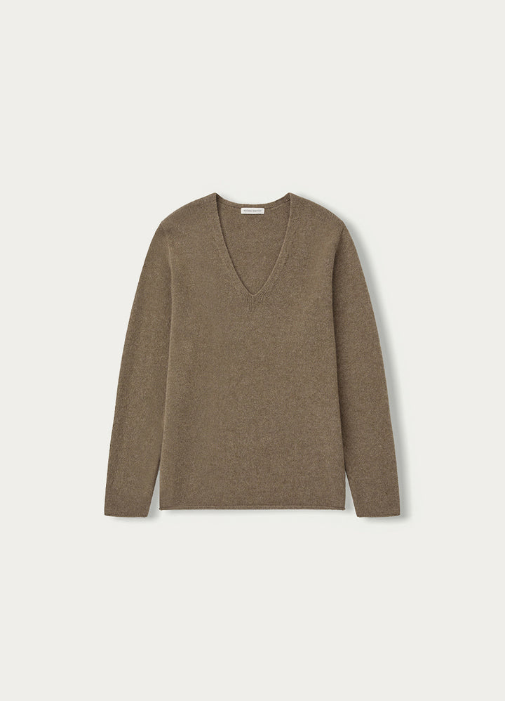 Nothing Written Runa v-neck pullover (Walnut taupe)