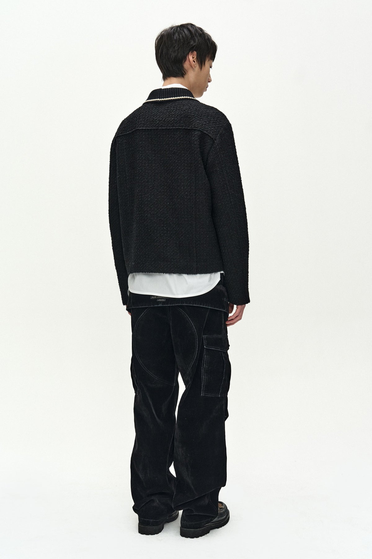Andersson Bell Knit Collar Tweed Cardigan