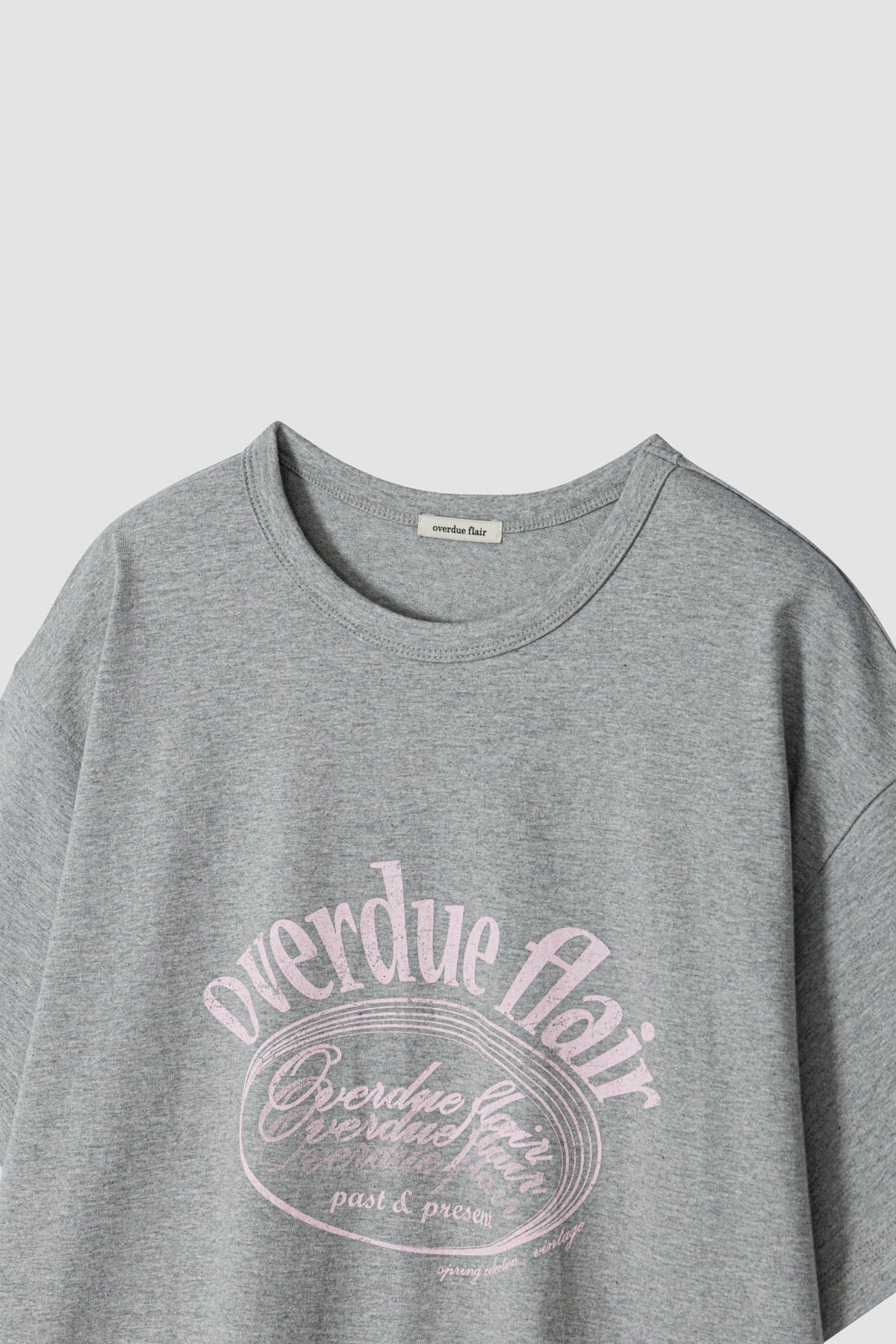 Overdueflair Overdue Boxy T Melange Grey