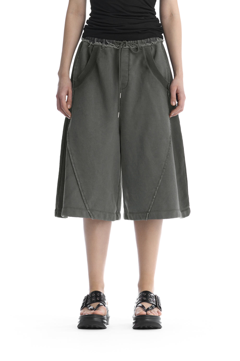 Treemingbird Vintage Brushed Sweat Bermuda Shorts Charcoal