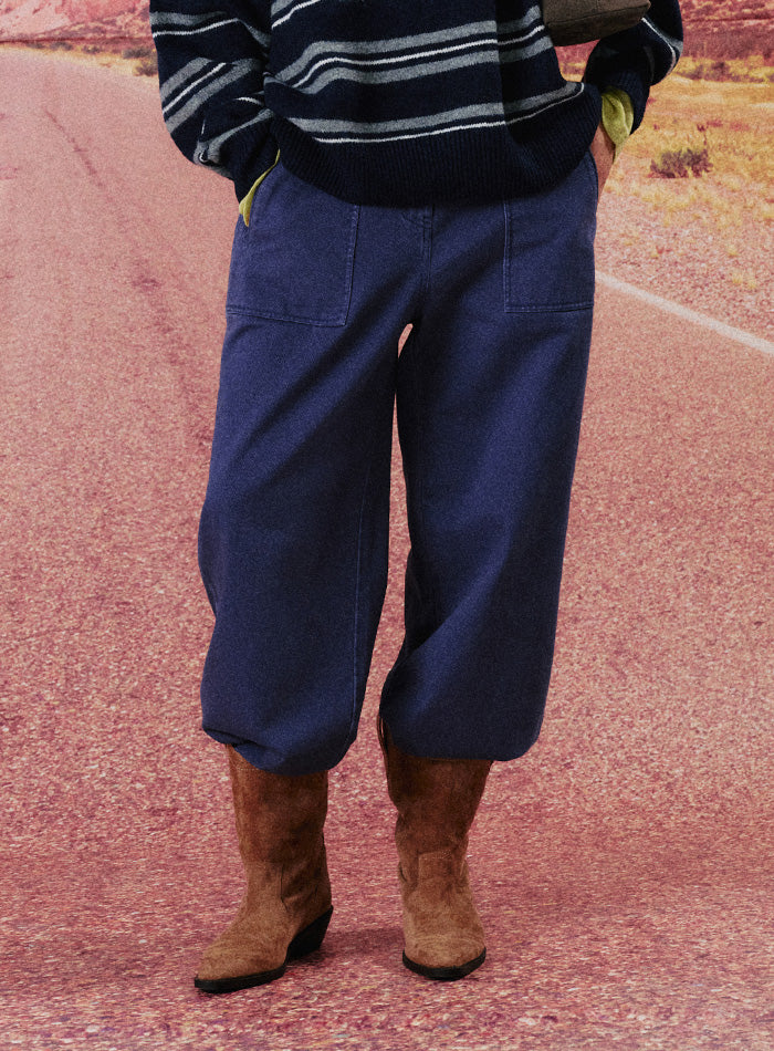 Mango Maniplease Fade Fatigue Pants Blue
