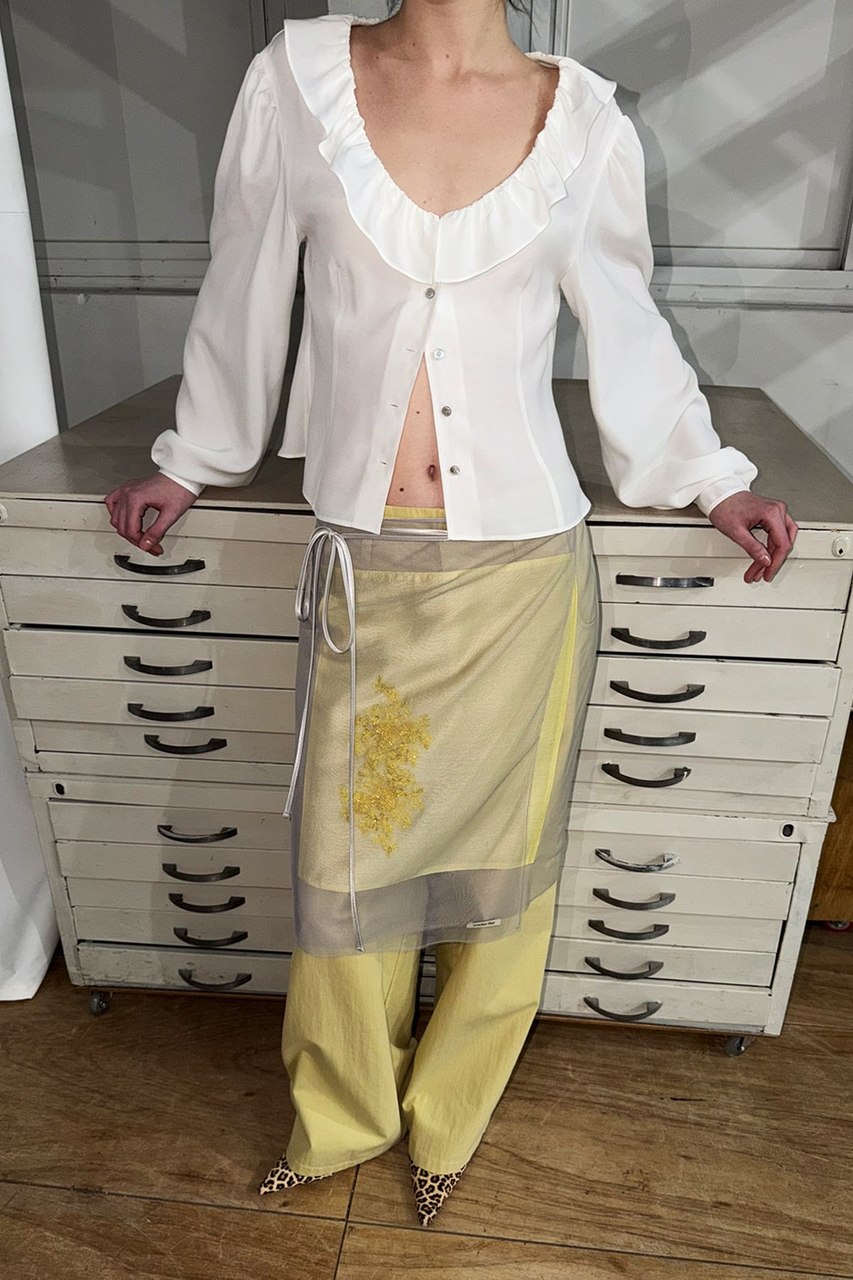 Overdueflair Cotton Wide Pants Butter