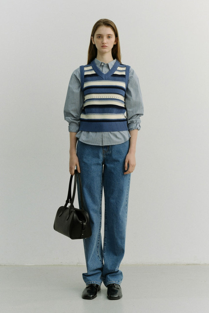 Dunst Essential Straight Full Length Jeans Classic Blue