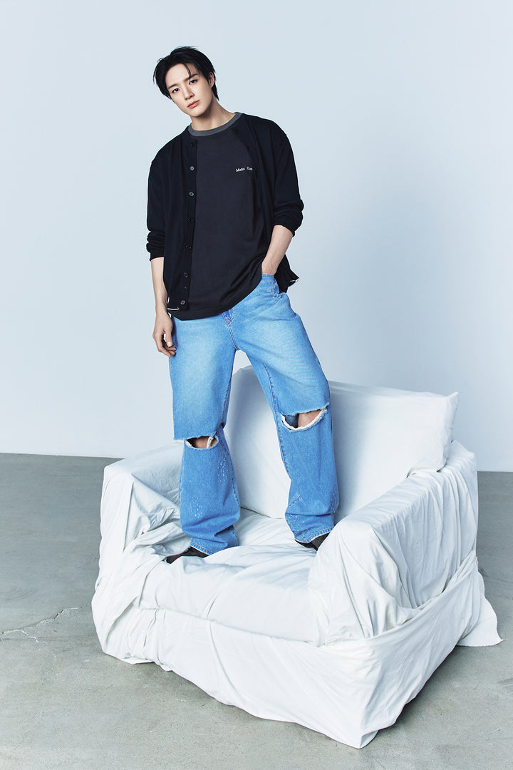 Matinkim Distressed Denim Pants For Men IN Blue