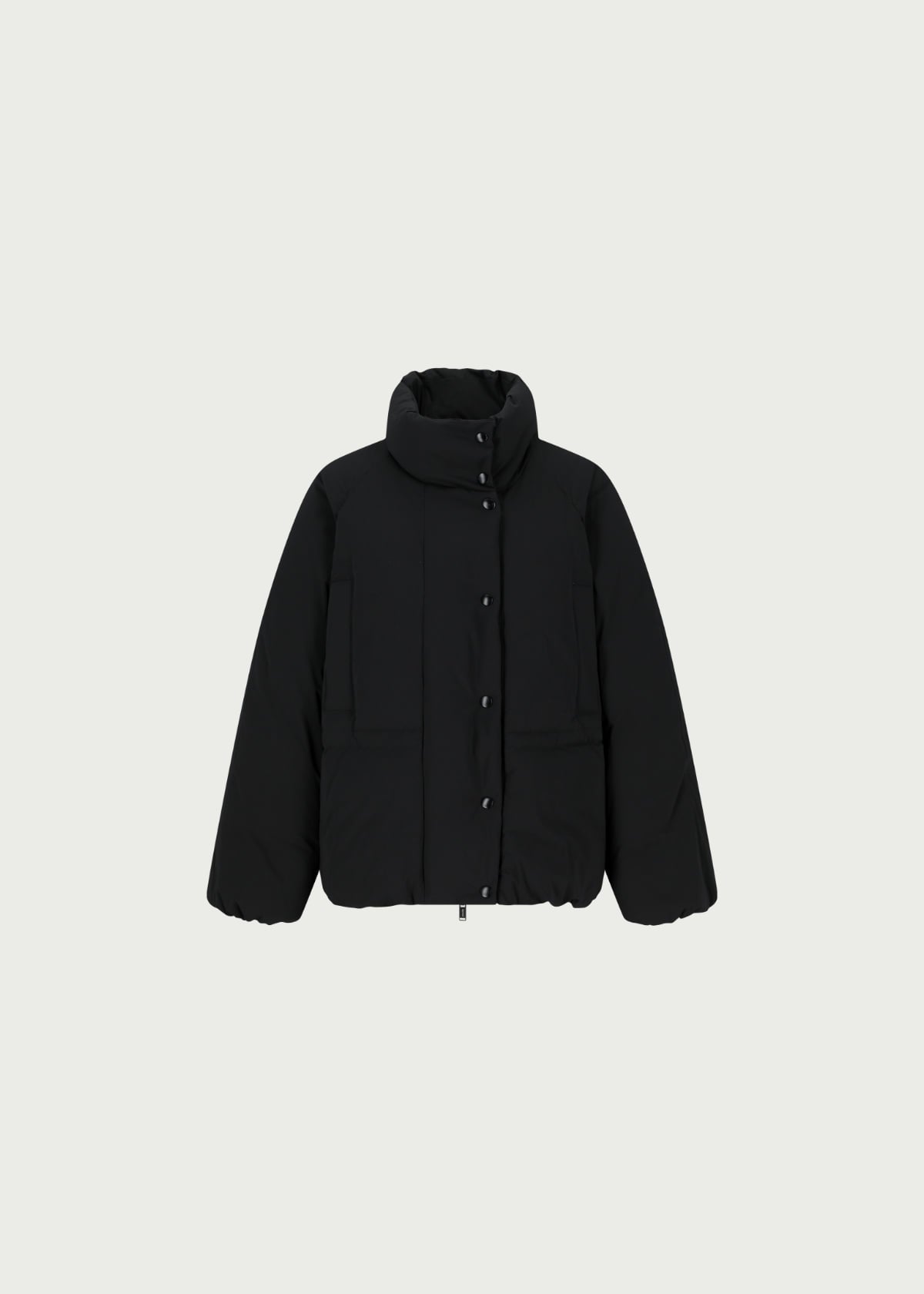 Depound signature duck down half jumper - black