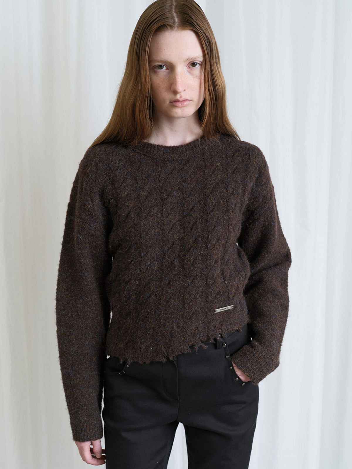 Raive Cable Unbalanced Knit