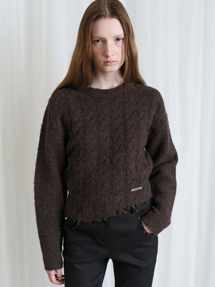 Raive Cable Unbalanced Knit