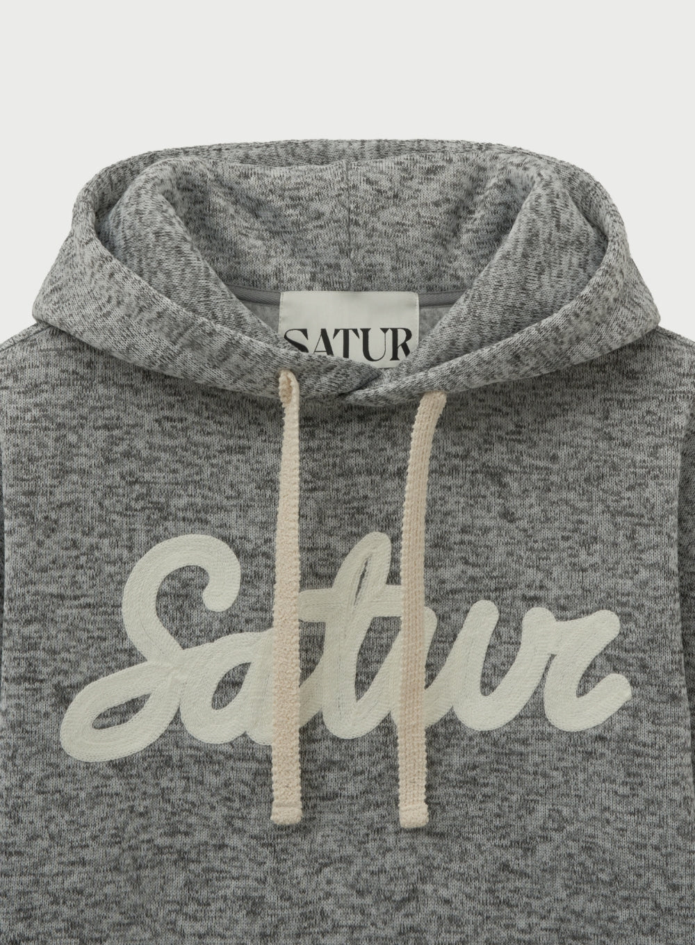 [satur] Lugo Heather Terry Hoodie - Melange Gray