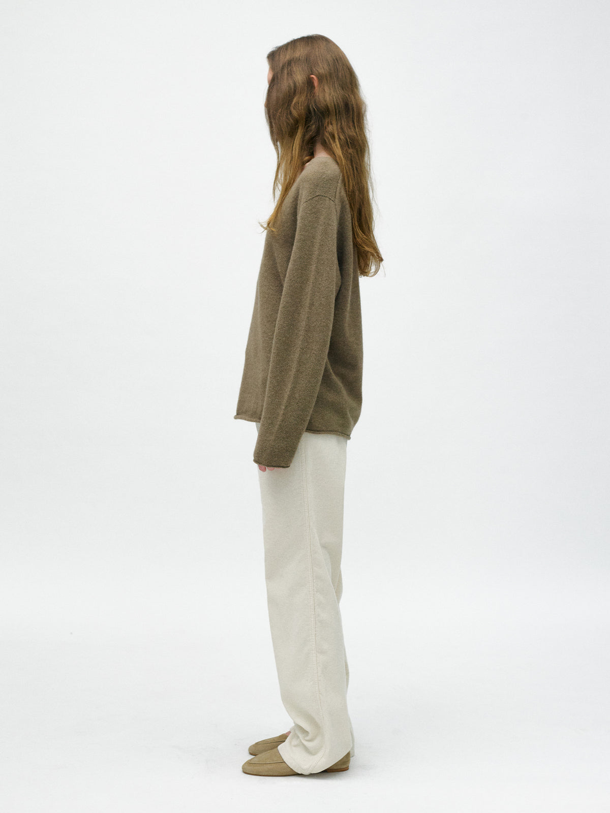 Nothing Written Round moc leather flats (Sand suede)