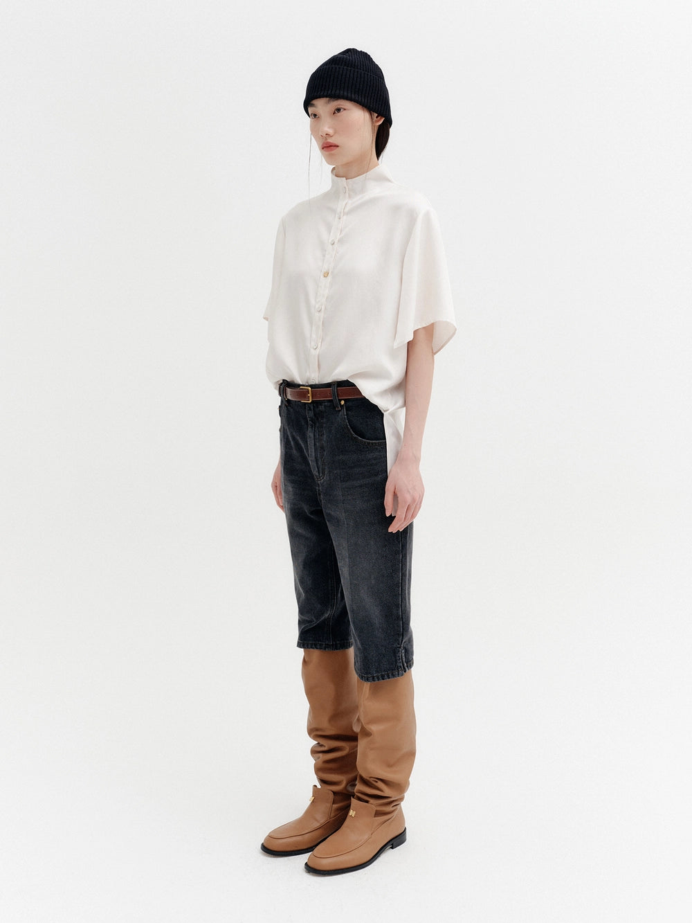 EENK Convertible Neck Blouse - Ivory