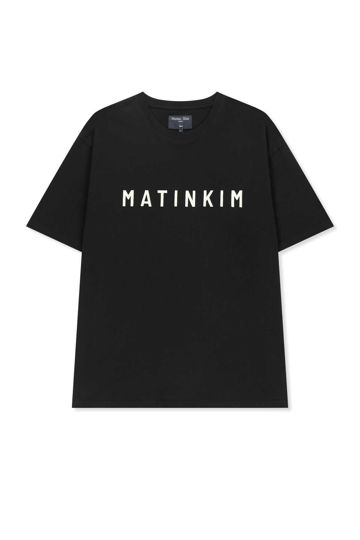 Matinkim Applique Felt Logo Top For Men IN Black
