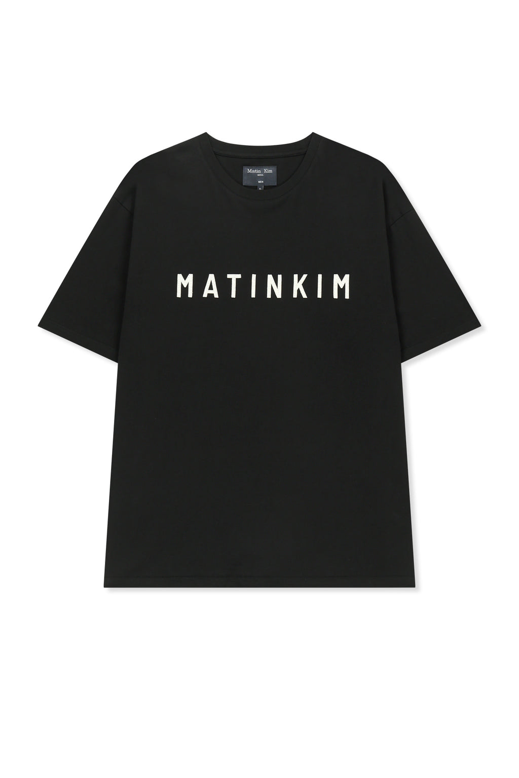 Matinkim Applique Felt Logo Top For Men IN Black