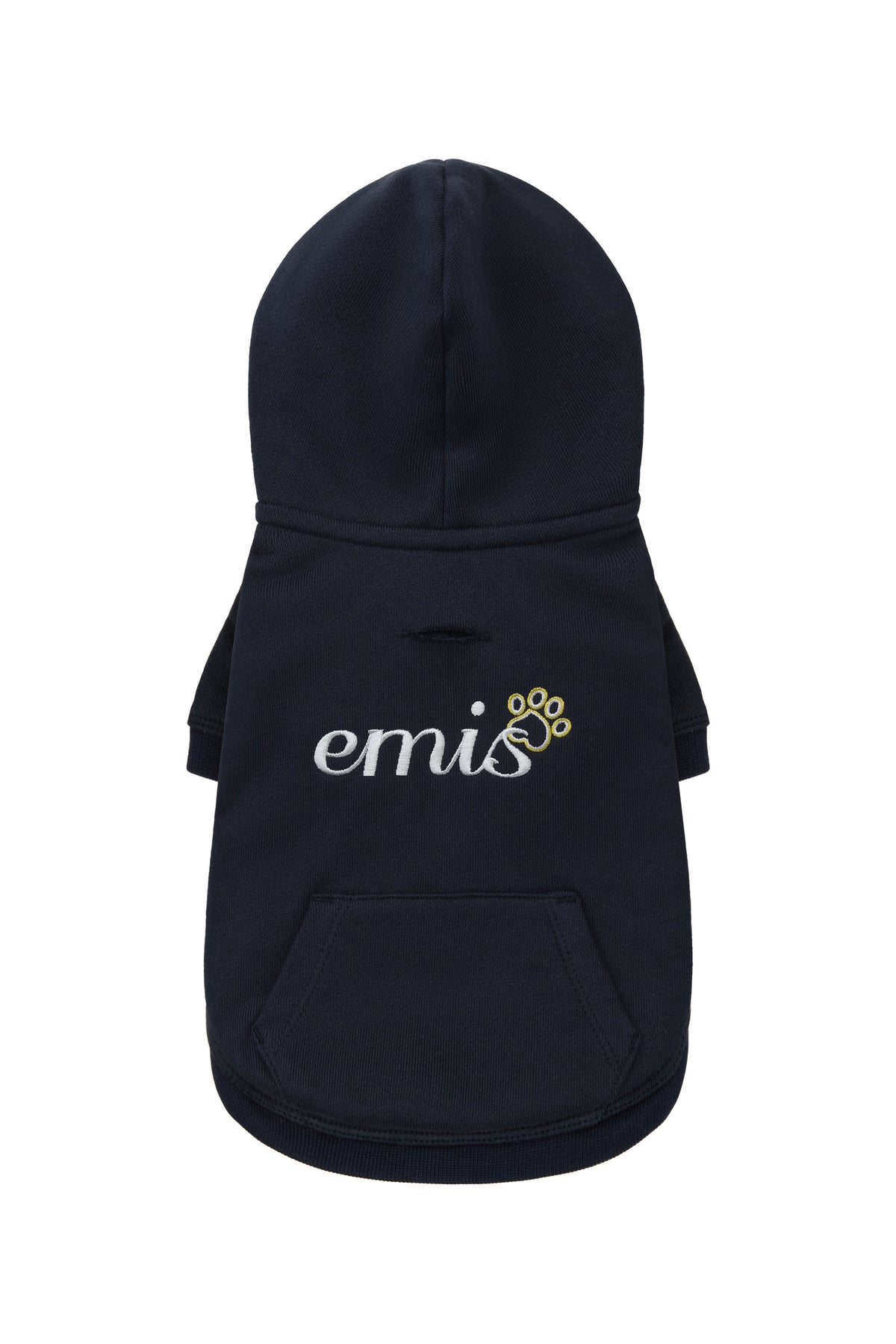 EMIS (Pet) Lettering Logo Zip Up Hoodie-Navy