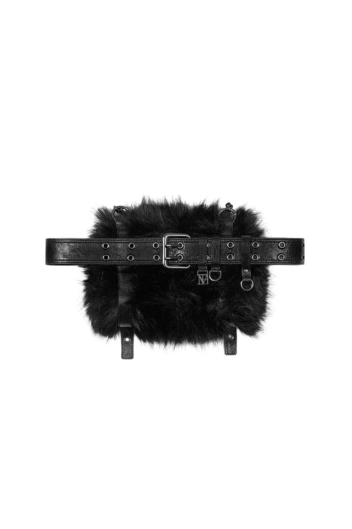 Treemingbird Mini Fur Belt Bag Black