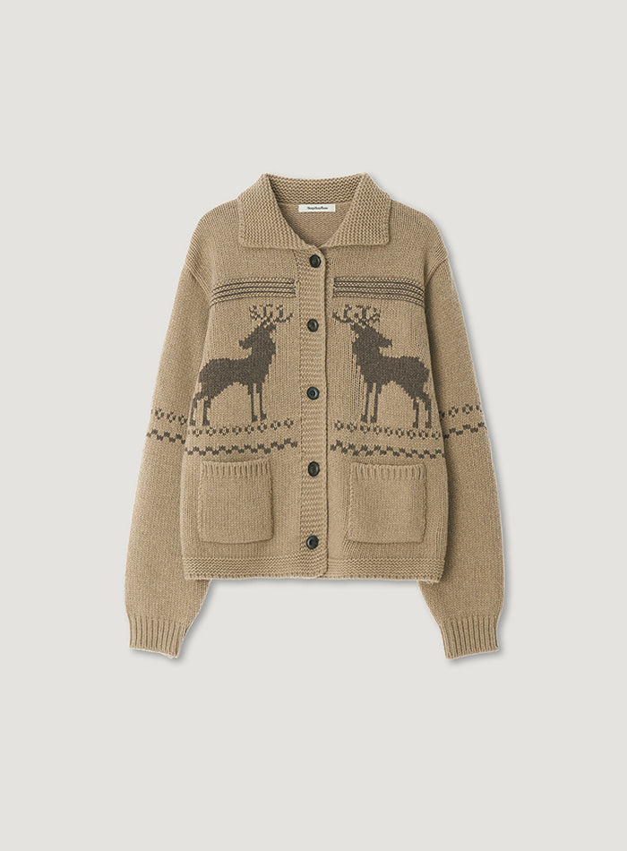 Mango Maniplease Deer Cowichan Cardigan
