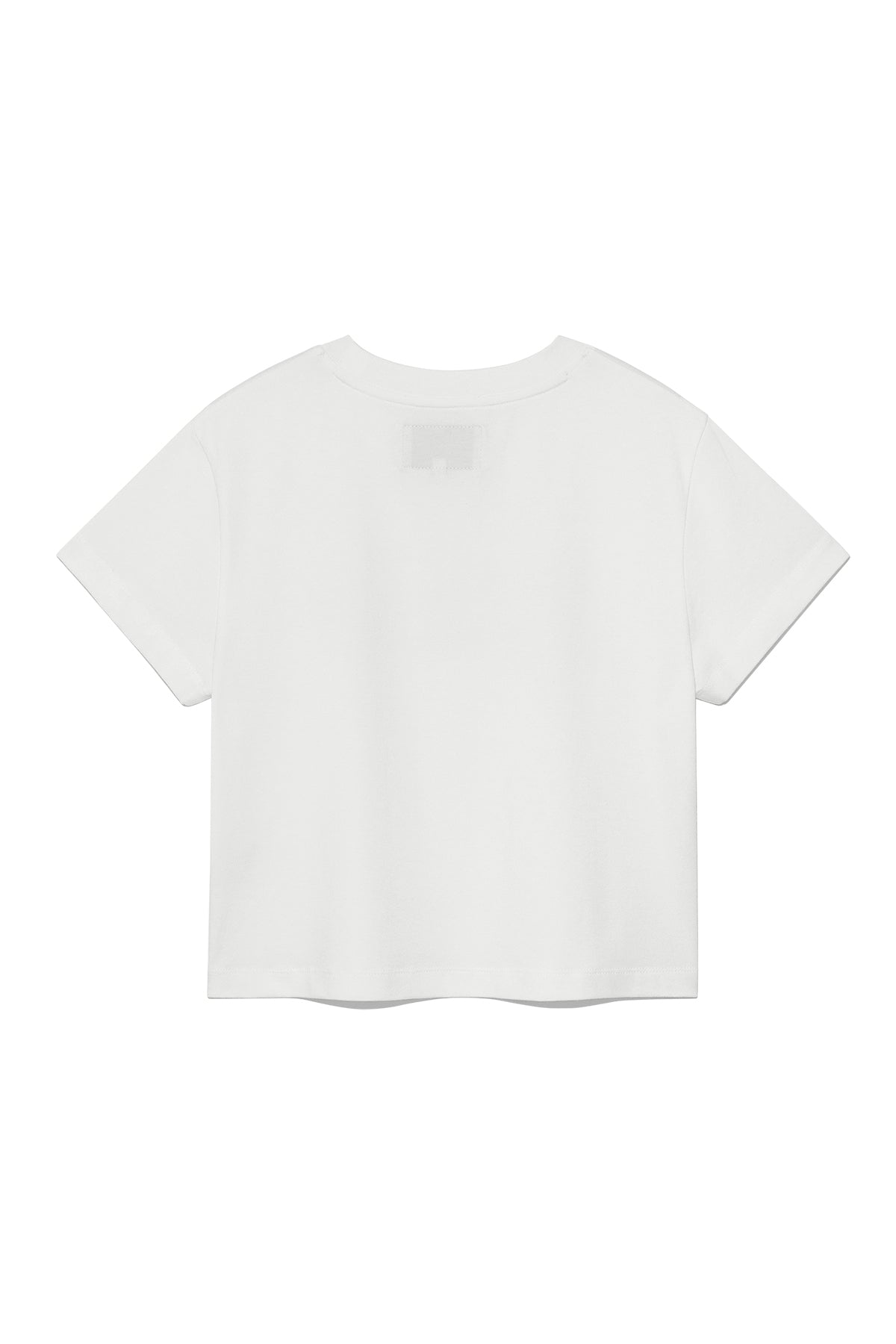 [matinkim] PATTERN ARTWORK LOGO CROP TOP IN WHITE
