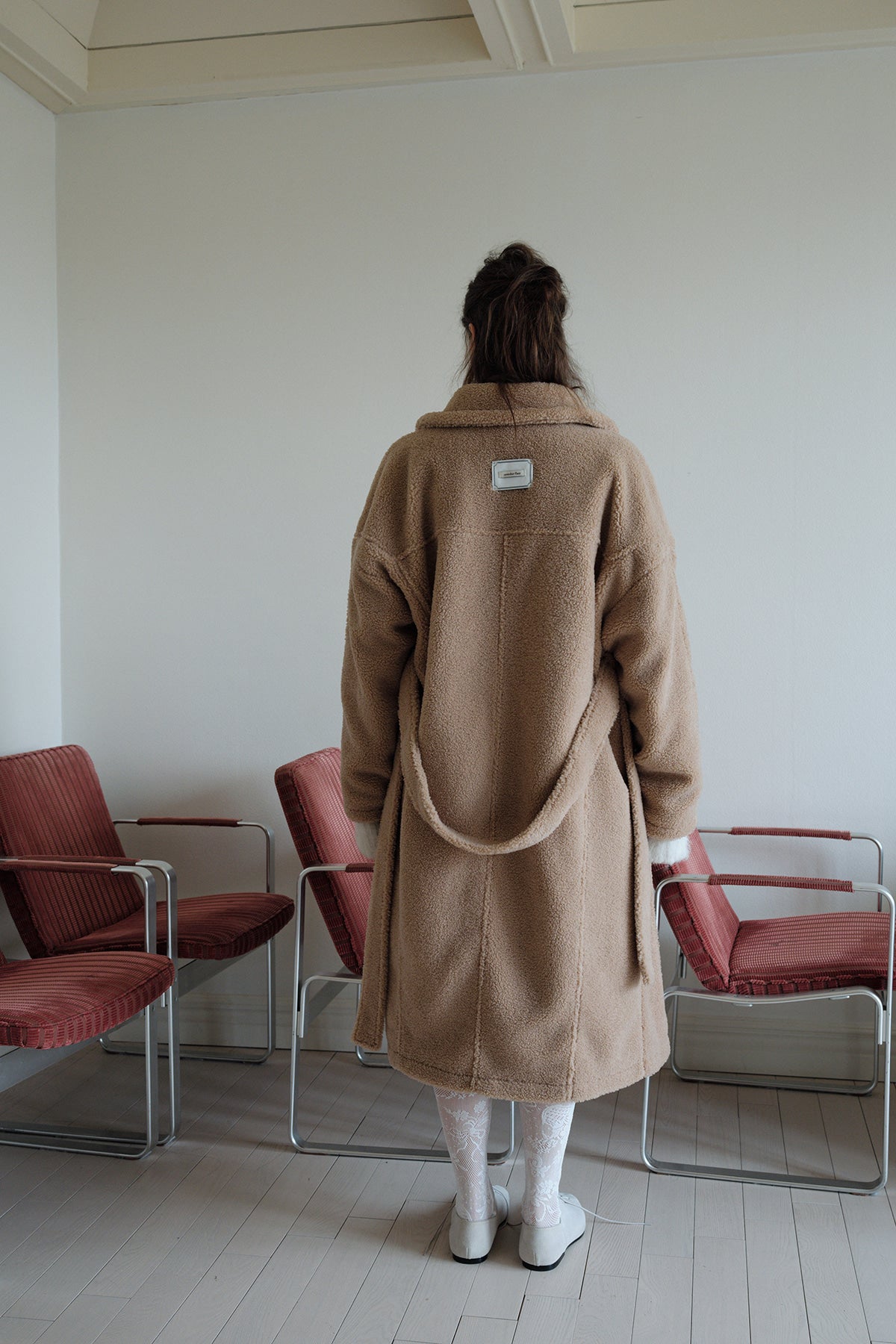 Overdueflair Belted Shearling Coat Camel