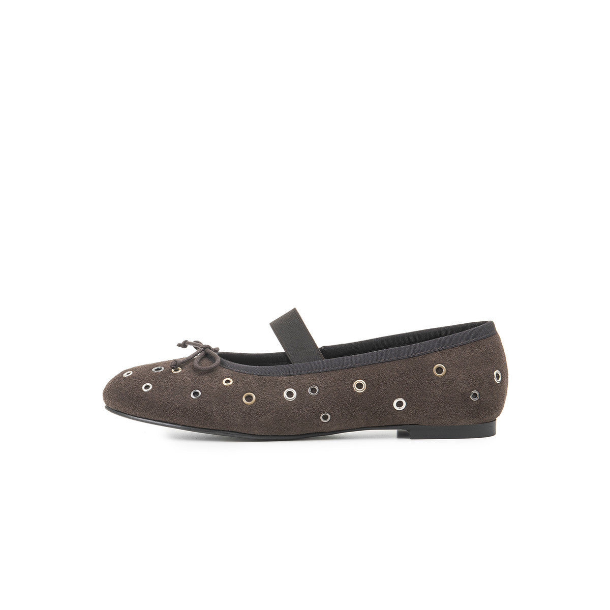 Osoi Stella Flat Suede Mocha Eyelets