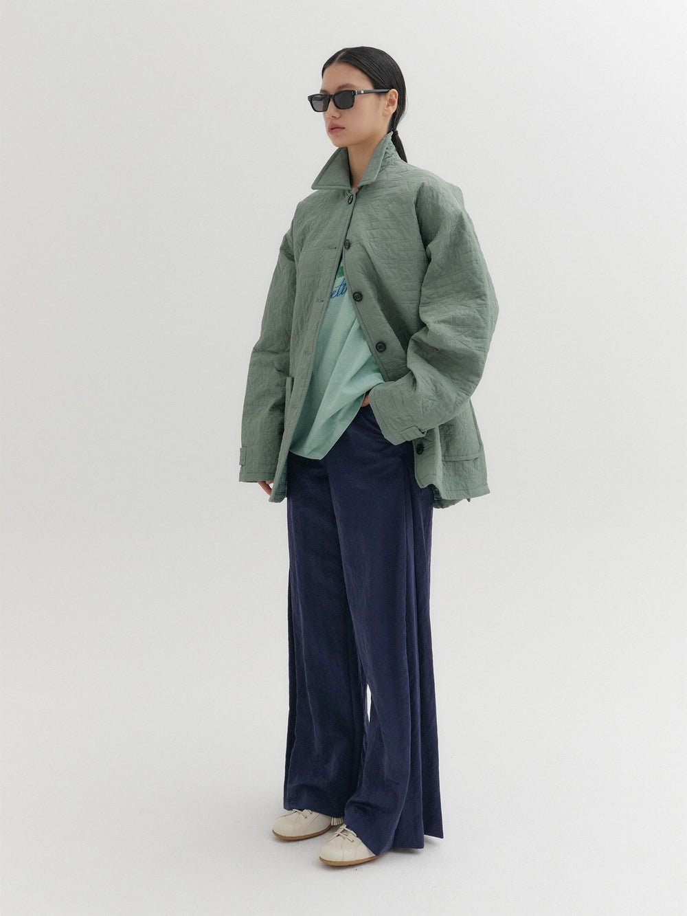 EENK Classic Button Jacket - Green