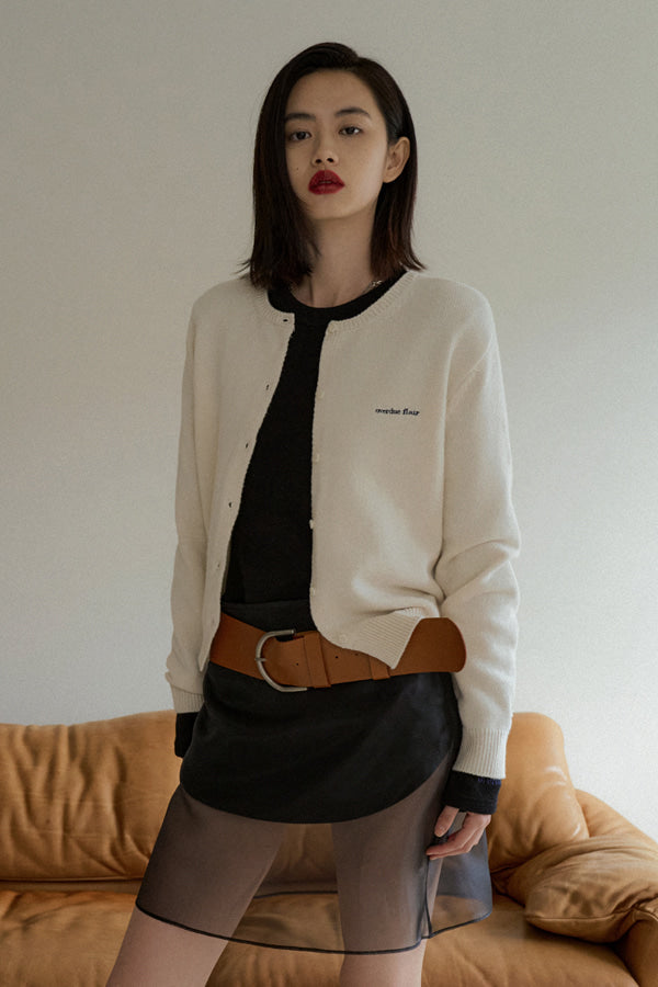 Overdueflair Overdue Wool Cardigan Cream